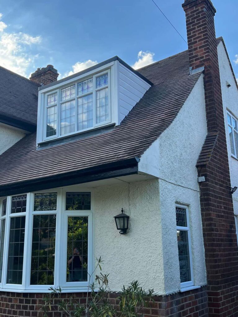 This is a photo of a dormer window which has just had some repairs carried out where the roof and the dormer meet. Works carried out by Portsmouth Roofing Repairs